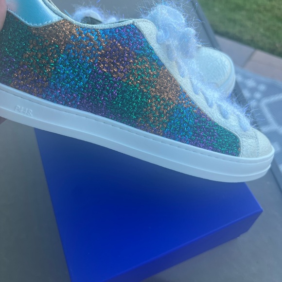 P448 Sneaker new NEWin BOX 37 plaid metallic - Picture 15 of 16